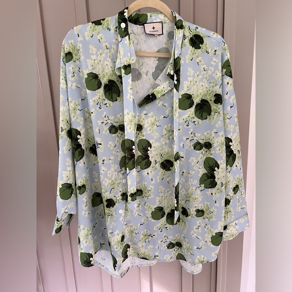 Tuckernuck Hydrangea Blooms Hallie Tie Blouse